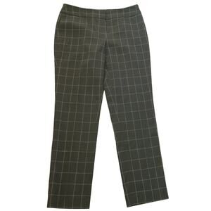 KASPER *NWT* Pants Trousers Size 8 Women Classic Plaid Black White Office Career